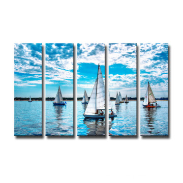 Group Boat Canvas Prints Home Decoration Wall Painting